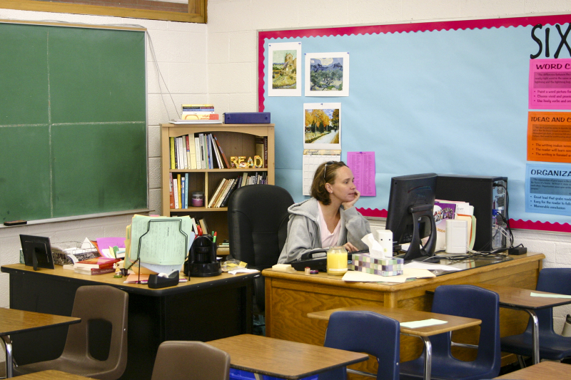 A rare photo of my classroom