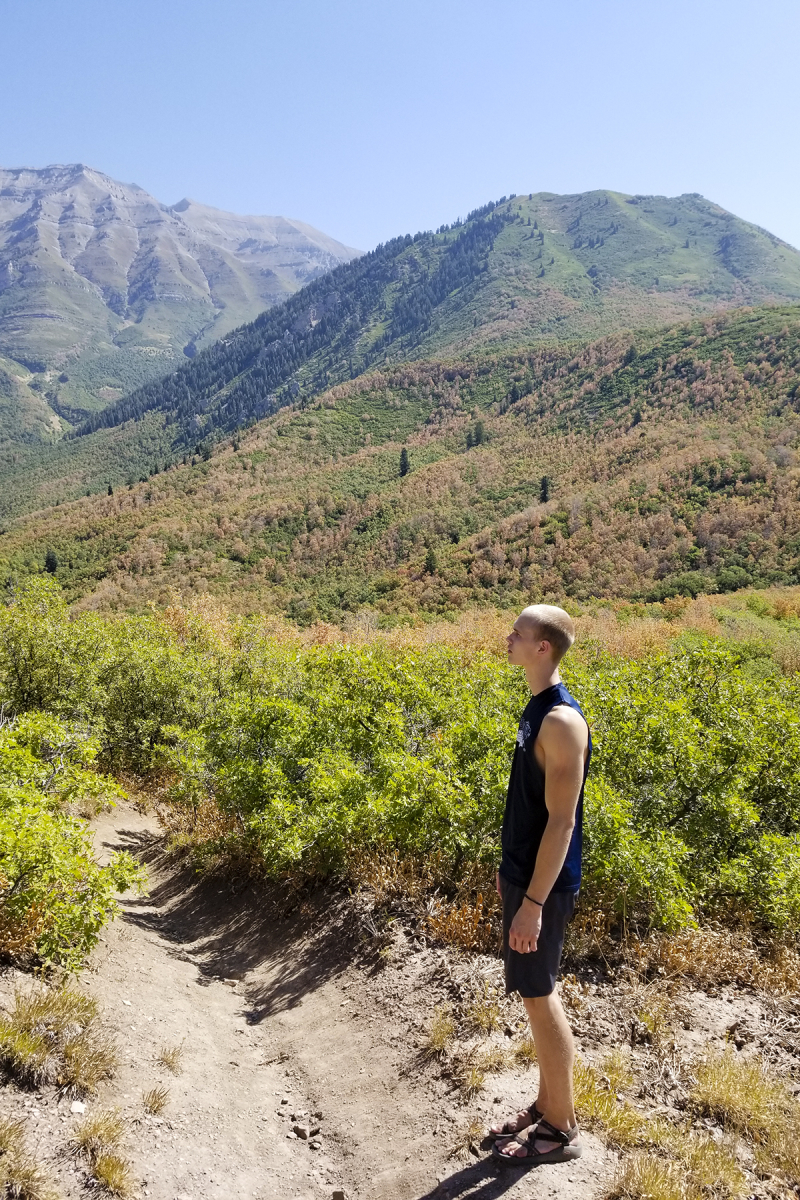 Nathan hiking