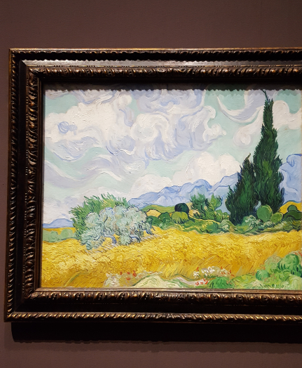 van gogh cypress with wheat